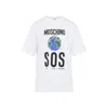 Moschino Relaxed-fit Cotton T-shirt With Bold Globe Print In White