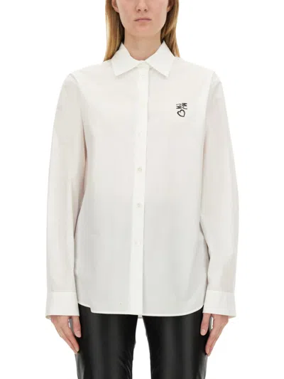 Moschino White Regular Logo Shirt