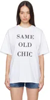 MOSCHINO WHITE 'SAME OLD CHIC' T-SHIRT