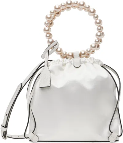 Moschino White Satin Bag