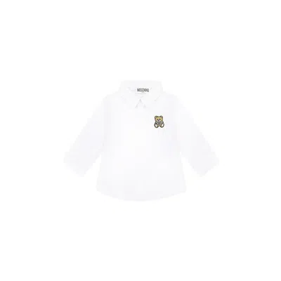 Moschino White Shirt Fro Baby Boy With Teddy Bear