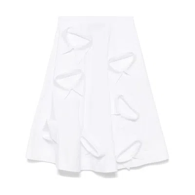 MOSCHINO MOSCHINO WHITE SKIRTS - A-LINE SKIRTS WOMEN