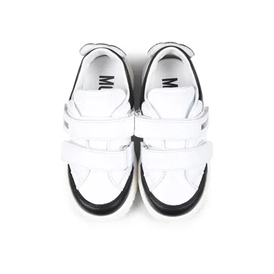 Moschino White Sneakers For Babykids And Kids