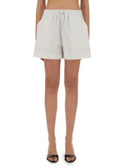 Moschino White Solid Shorts