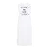 Moschino Slogan-print Midi Dress In White