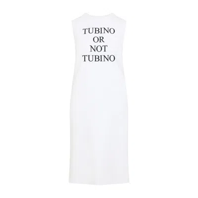MOSCHINO MOSCHINO WHITE STRETCH VISCOSE MIDI DRESS