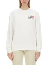 Moschino White Sweatshirt With Eye-catching Logo Design In White