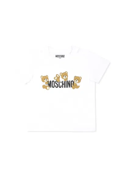 Moschino White T-shirt For Babykids With Teddy Bears