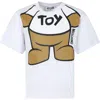 MOSCHINO WHITE T-SHIRT FOR BOY WITH TEDDY BEAR AND LOGO