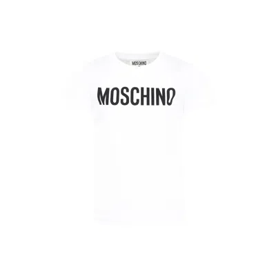 Moschino White T-shirt For Kids With Logo