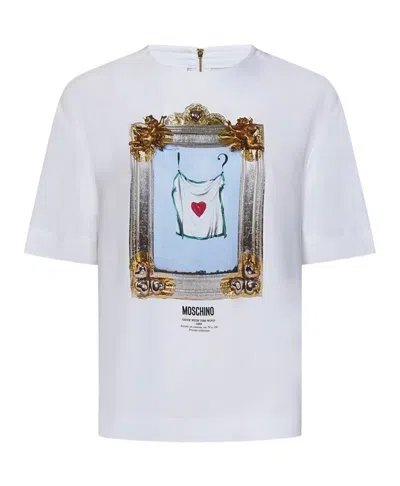 Moschino White T-shirt With Graphic Print