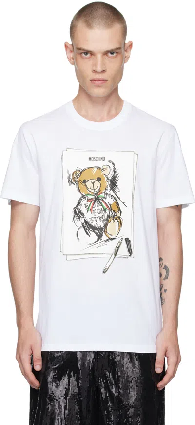 MOSCHINO WHITE TEDDY BEAR T-SHIRT