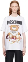 Moschino Teddy Bear-print Cotton T-shirt In V1001 F White