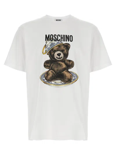 MOSCHINO WHITE TEDDY PRINT T-SHIRT