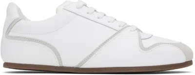 Moschino White Tennis Trainers In White/white