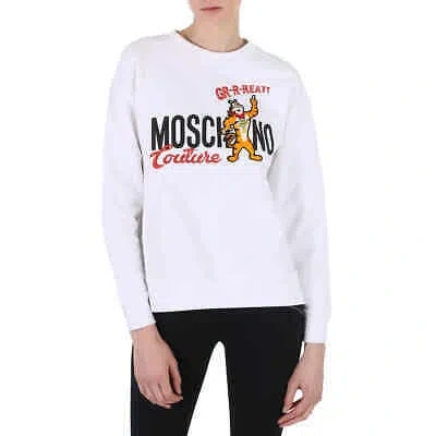 Pre-owned Moschino White X Kelloggs Tony The Tiger Graphic Sweatshirt