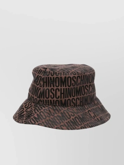 Moschino Wide Brim Hat For Casual Style In Brown