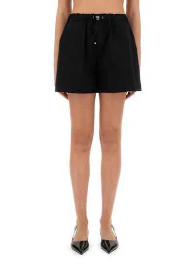 Moschino Wide-fit Black Cotton Shorts