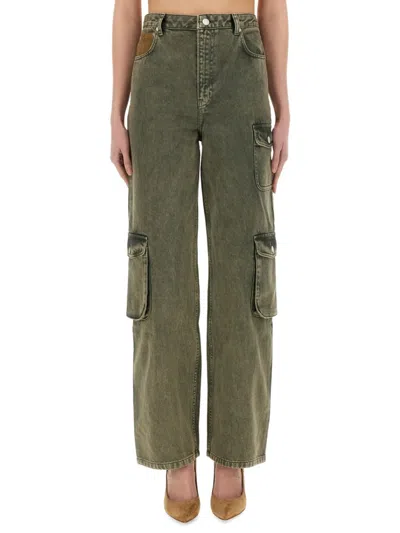 Moschino Wide Fit Cargo Jeans In Green