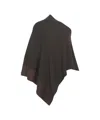 Moschino Wide-fit Poncho With Contrasting Collar In Black