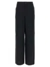 Moschino Acetate Trousers Elastic Waistband In Black
