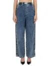 Moschino Wide-leg Denim Trousers With High Waist