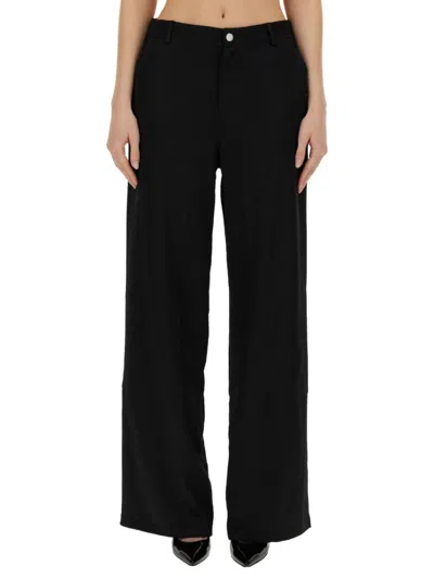 Moschino Wide Leg Pants In Black