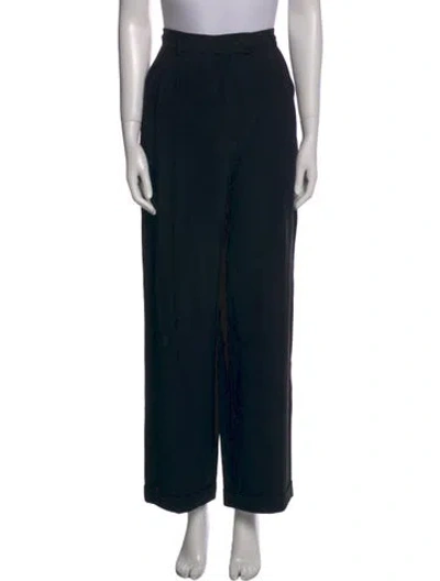 Pre-owned Moschino Wide Leg Pants In Black