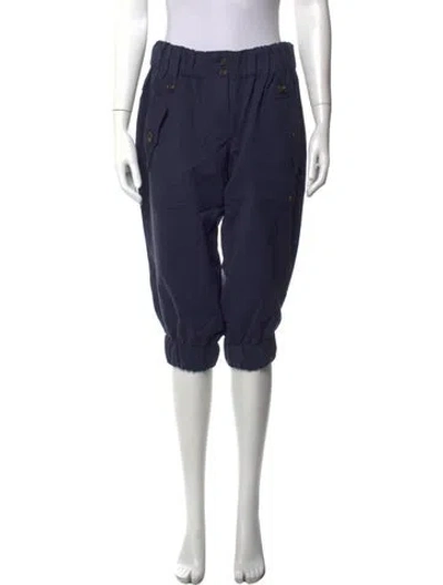 Pre-owned Moschino Wide Leg Pants In Blue