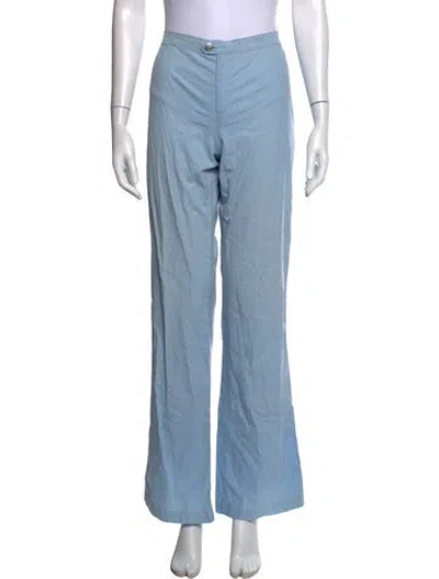 Pre-owned Moschino Wide Leg Pants In Blue