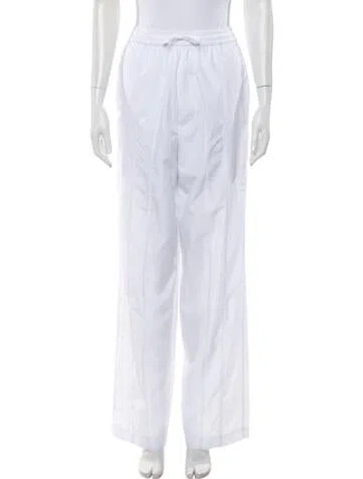 Pre-owned Moschino Wide Leg Pants In White