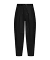 Moschino Logo Patch Trousers In Black