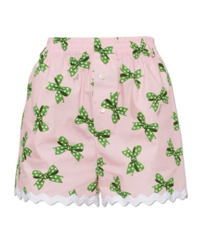 Moschino Wide Leg Shorts In Pink