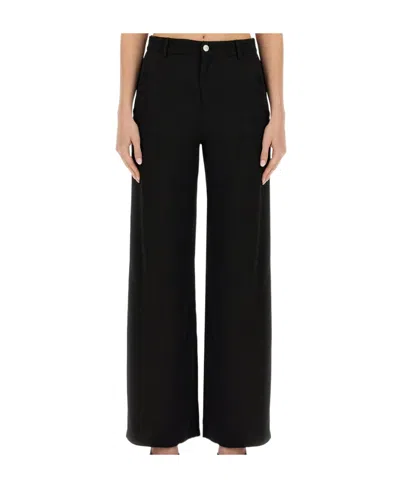 MOSCHINO WIDE-LEGGED BUTTON CASUAL PANTS