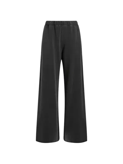 Moschino Wide-leg Cotton Track Pants In Black