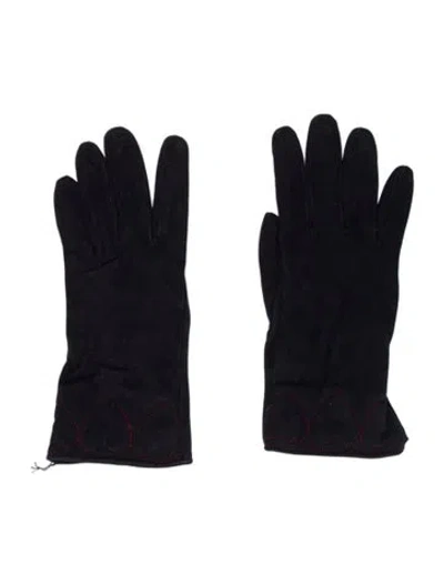 Pre-owned Moschino Winter Gloves In Blue
