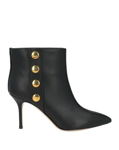 Moschino Woman Ankle Boots Black Size 10 Leather