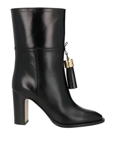 Moschino Woman Ankle Boots Black Size 6 Calfskin