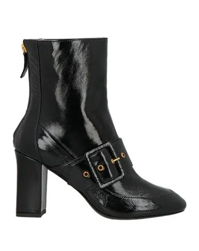 Moschino Woman Ankle Boots Black Size 7 Leather