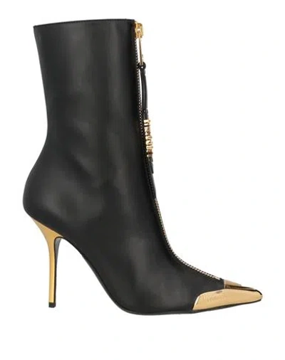 Moschino Woman Ankle Boots Black Size 8 Calfskin