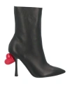Moschino Heart-appliqué 105mm Leather Boots In Black