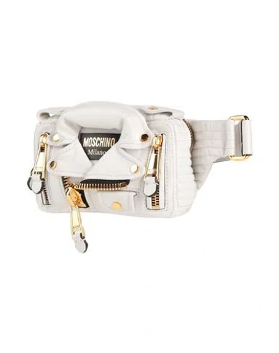 Moschino Woman Belt Bag White Size - Soft Leather