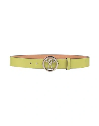 Moschino Woman Belt Lime Green Size 14 Leather