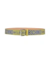 Moschino Woman Belt Lime Green Size 14 Leather In Green
