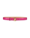 Moschino Woman Belt Magenta Size 8 Soft Leather In Magenta