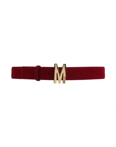 Moschino Woman Belt Red Size 10 Textile Fibers