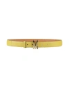 Moschino Woman Belt Yellow Size 10 Leather