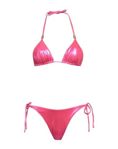 Moschino Woman Bikini Fuchsia Size 10 Polyamide, Elastane In Pink