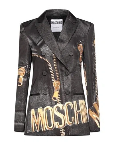 Moschino Woman Blazer Black Size 10 Polyester