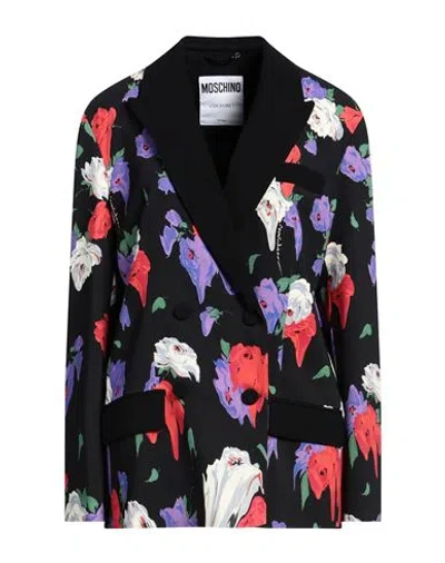 Moschino Woman Blazer Black Size 8 Viscose, Elastane, Acetate